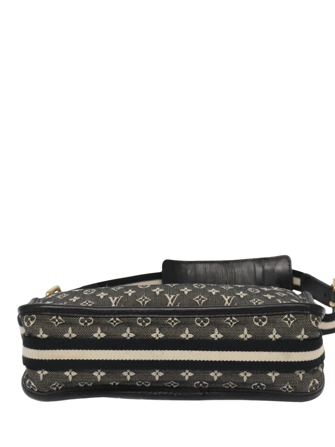 Product image 9 of 10, which shows Pre-loved Louis Vuitton 2005 Monogram Mini Pochette Catrain Shoulder Bag, Black