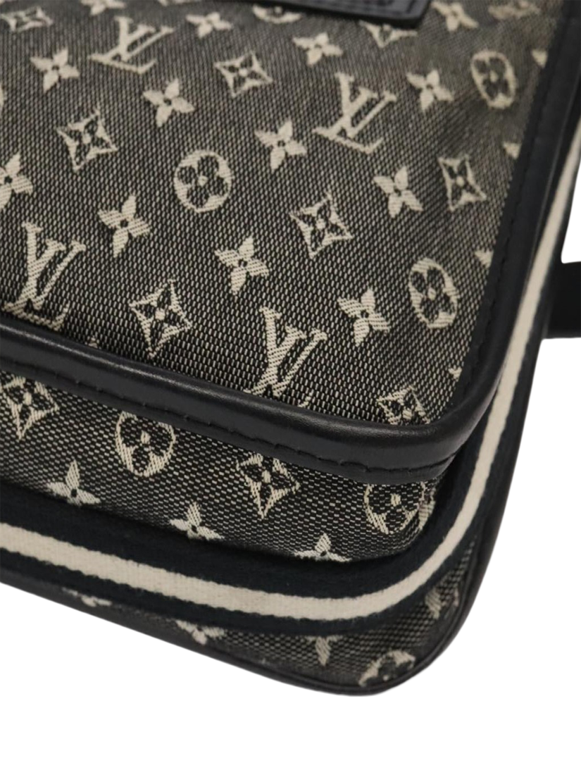Product image 10 of 10, which shows Pre-loved Louis Vuitton 2005 Monogram Mini Pochette Catrain Shoulder Bag, Black