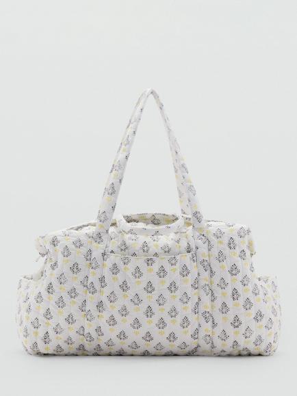 Mango Miracle Floral Cotton Maternity Bag, Yellow/Multi, Yellow/Multi