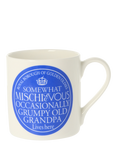 McLaggan Smith Mischievous Grandpa Bone China Mug, 350ml, Blue