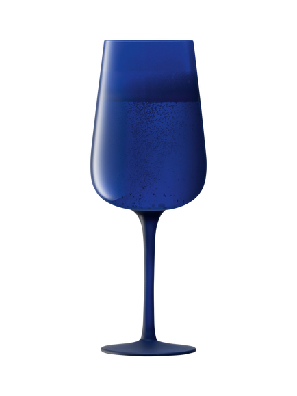LSA International Arc Contrast Champagne Glass Flute, Set of 2, 280ml, Cobalt - view 2, Blue