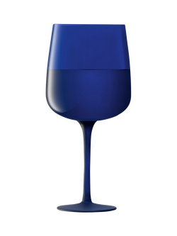 LSA International Arc Contrast Wine Glass, Set of 2, 330ml, Cobalt - view 2, Blue