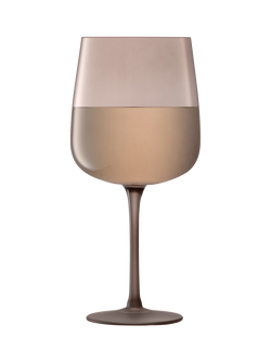 LSA International Arc Contrast Wine Glass, Set of 2, 330ml, Earth - view 2, Brown