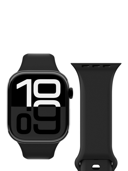 Vonmählen Classic Band 2 for Apple Watch 44mm/45mm/46mm/49mm, Black, Black
