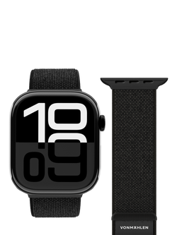 Vonmählen Fitness Loop 2 for Apple Watch 44mm/45mm/46mm/49mm, Black, Black