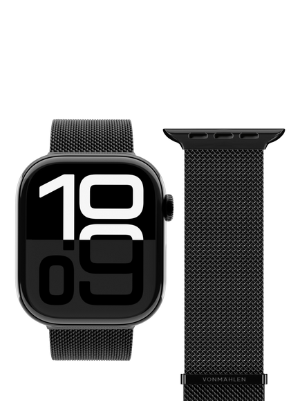 Vonmählen Milanese Loop 2 for Apple Watch 40mm/41mm/42mm, Black, Black