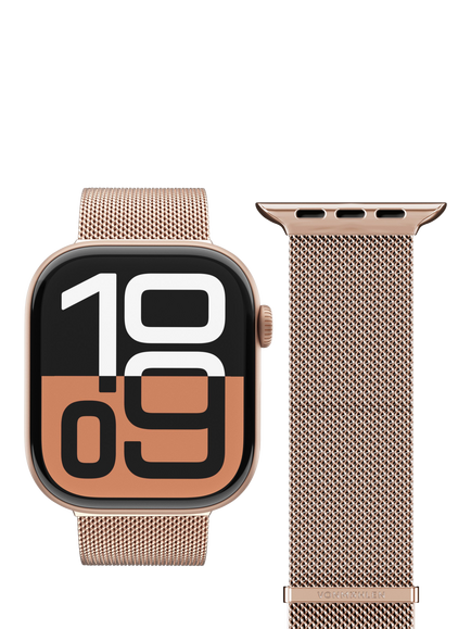 Vonmählen Milanese Loop 2 for Apple Watch 40mm/41mm/42mm, Rose Gold, Rose Gold