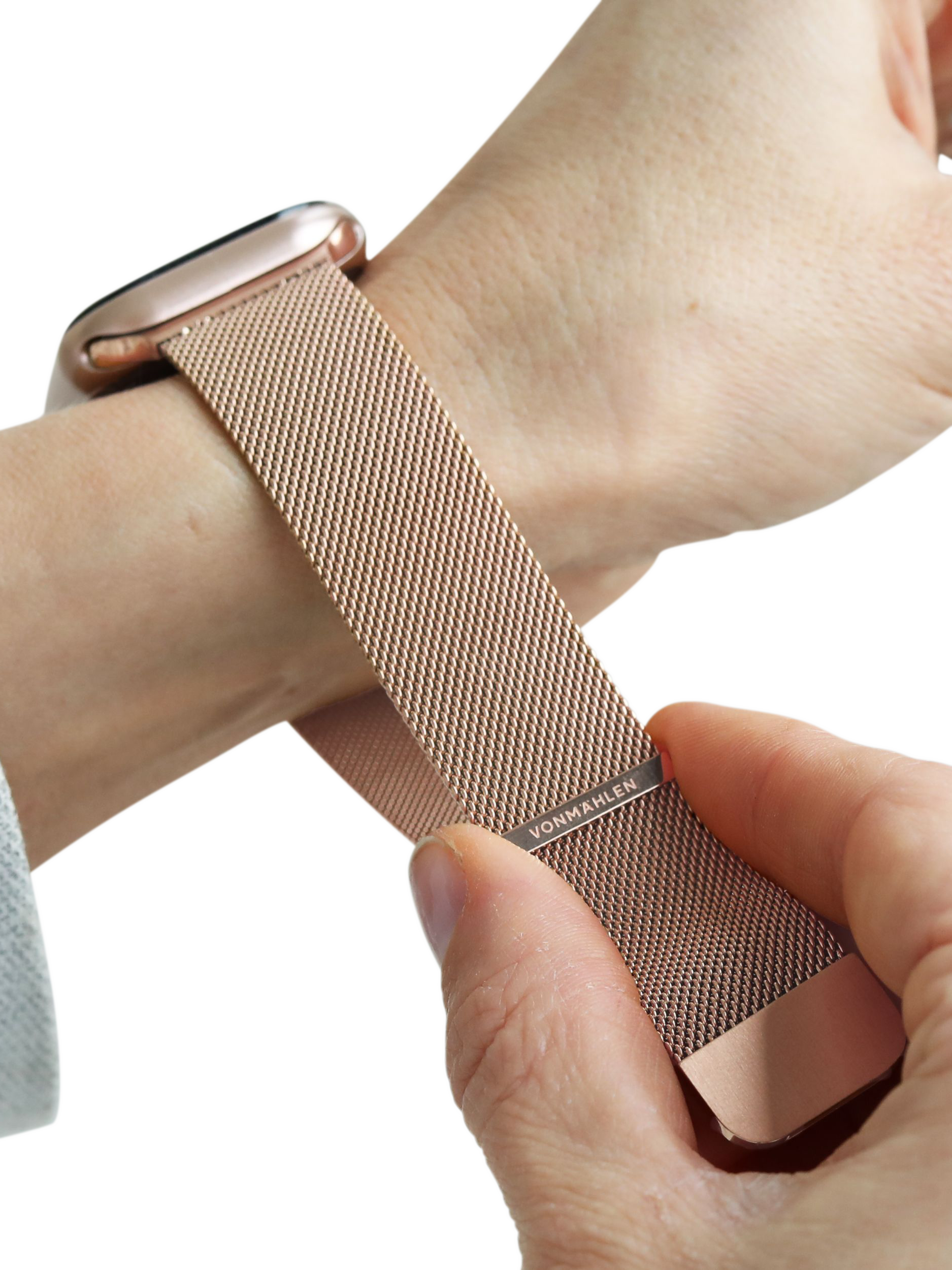 Vonmählen Milanese Loop for Apple Watch 40mm/41mm/42mm, Rose Gold
