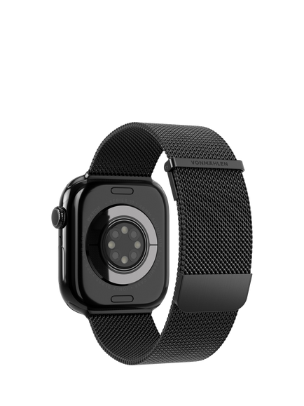 Vonmählen Milanese Loop 2 for Apple Watch 44mm/45mm/46mm/49mm, Black, Black