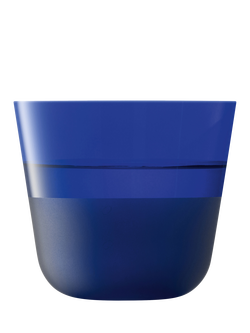 LSA International Arc Contrast Glass Tumbler, Set of 2, 260ml, Cobalt - view 2, Blue