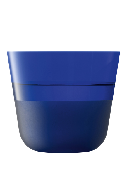 LSA International Arc Contrast Glass Tumbler, Set of 2, 260ml, Cobalt - view 2, Blue