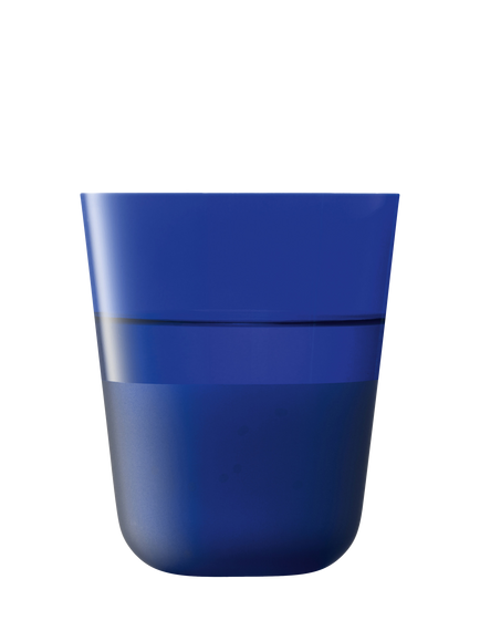 LSA International Arc Contrast Glass Tumbler, Set of 2, 380ml, Cobalt - view 2, Blue