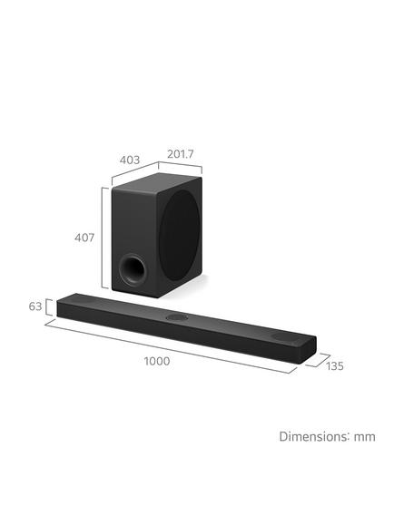 LG US80TY Bluetooth Wi-Fi Soundbar with Dolby Atmos, DTS:X & Wireless Subwoofer, Black - view 2, Black