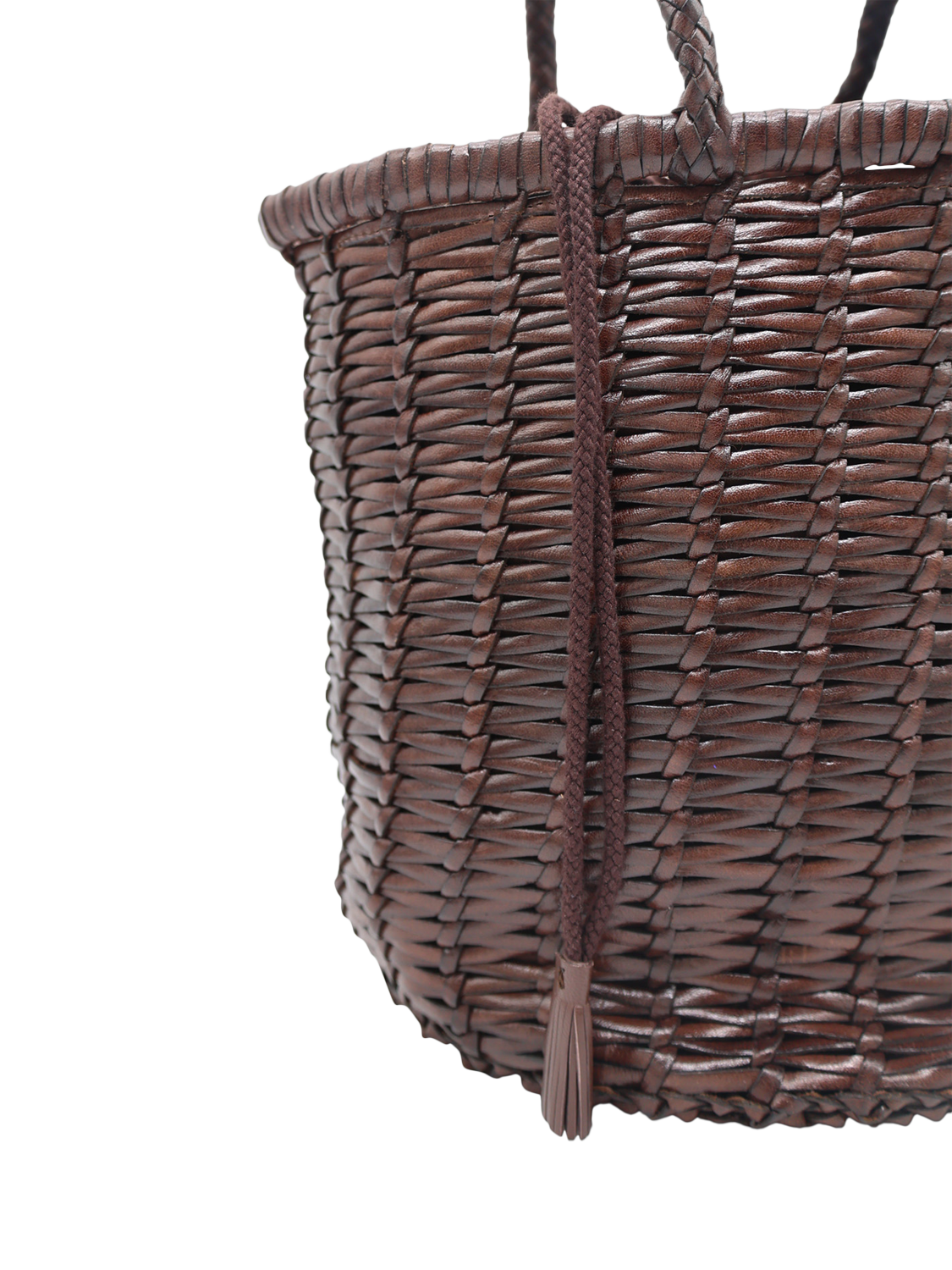 Product image 3 of 3, which shows Dragon Diffusion Lina Large Leather Bucket Bag, Dark Brown