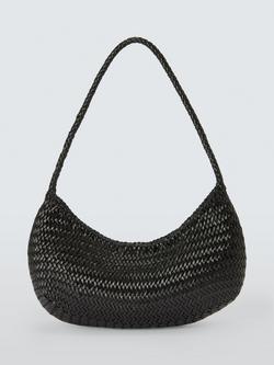 Dragon Diffusion Nova Luna Handmade Leather Shoulder Bag, Black