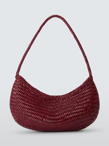 Dragon Diffusion Nova Luna Handmade Leather Shoulder Bag, Bordo