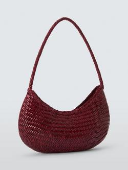 Dragon Diffusion Nova Luna Handmade Leather Shoulder Bag - view 2, Bordo