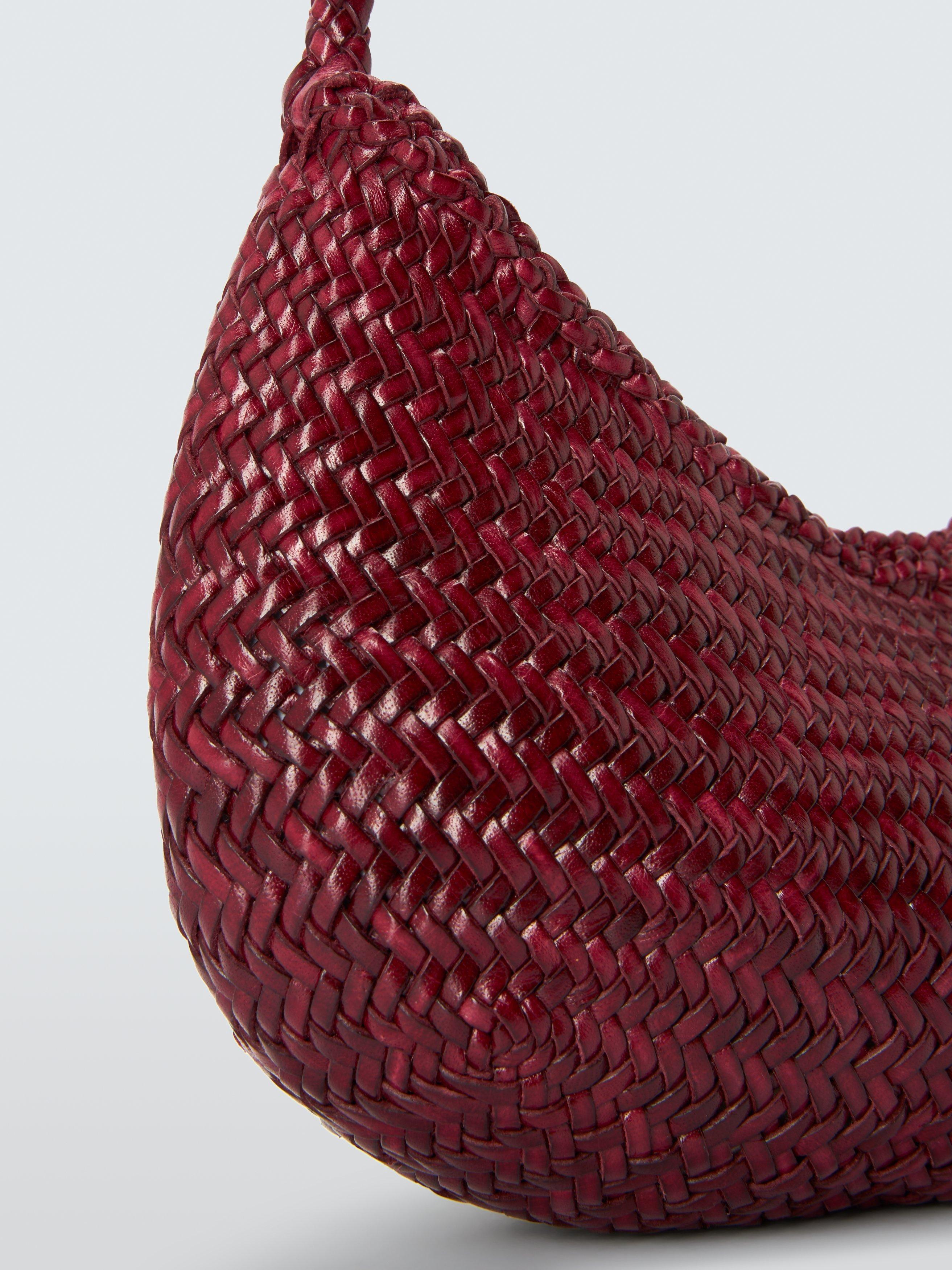 Product image 4 of 4, which shows Dragon Diffusion Nova Luna Moon Leather Shoulder Bag, Bordo