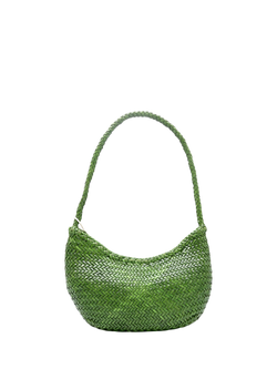 Dragon Diffusion Nova Luna Handmade Leather Shoulder Bag, Leaf Green