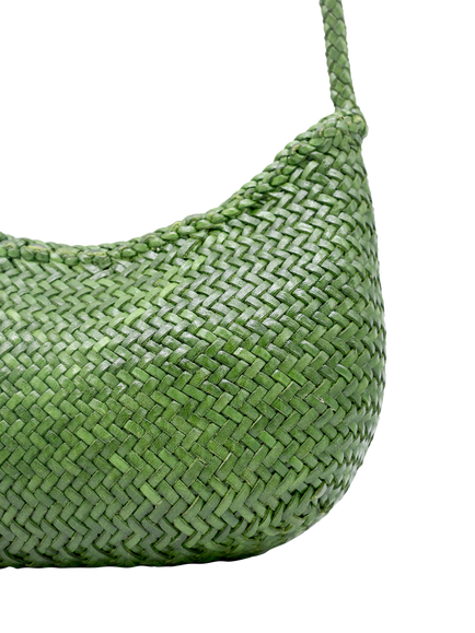 Dragon Diffusion Nova Luna Handmade Leather Shoulder Bag - view 2, Leaf Green