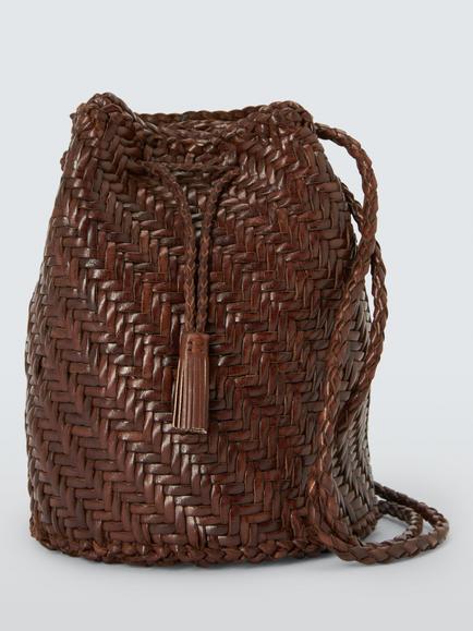 Dragon Diffusion PomPom Crossbody Bucket Bag, Bruciato