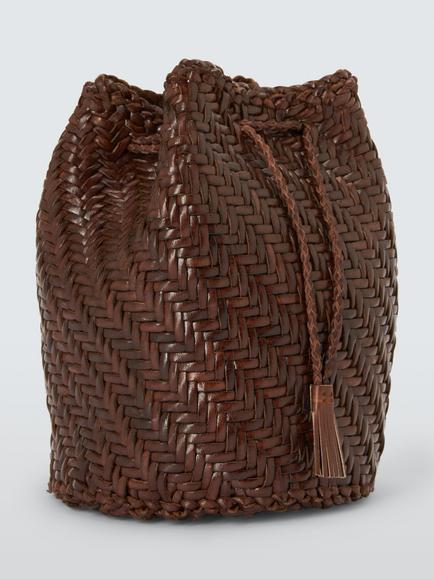 Dragon Diffusion PomPom Crossbody Bucket Bag - view 2, Bruciato
