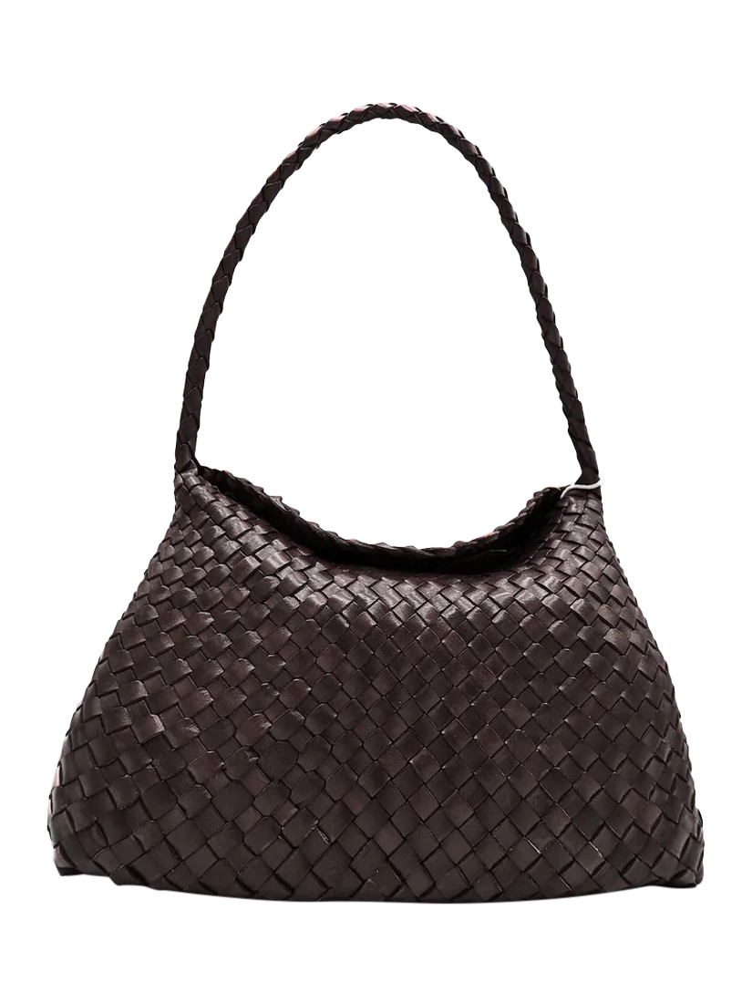 Dragon Diffusion Santa Maria Hobo Leather Bag, Dark Brown