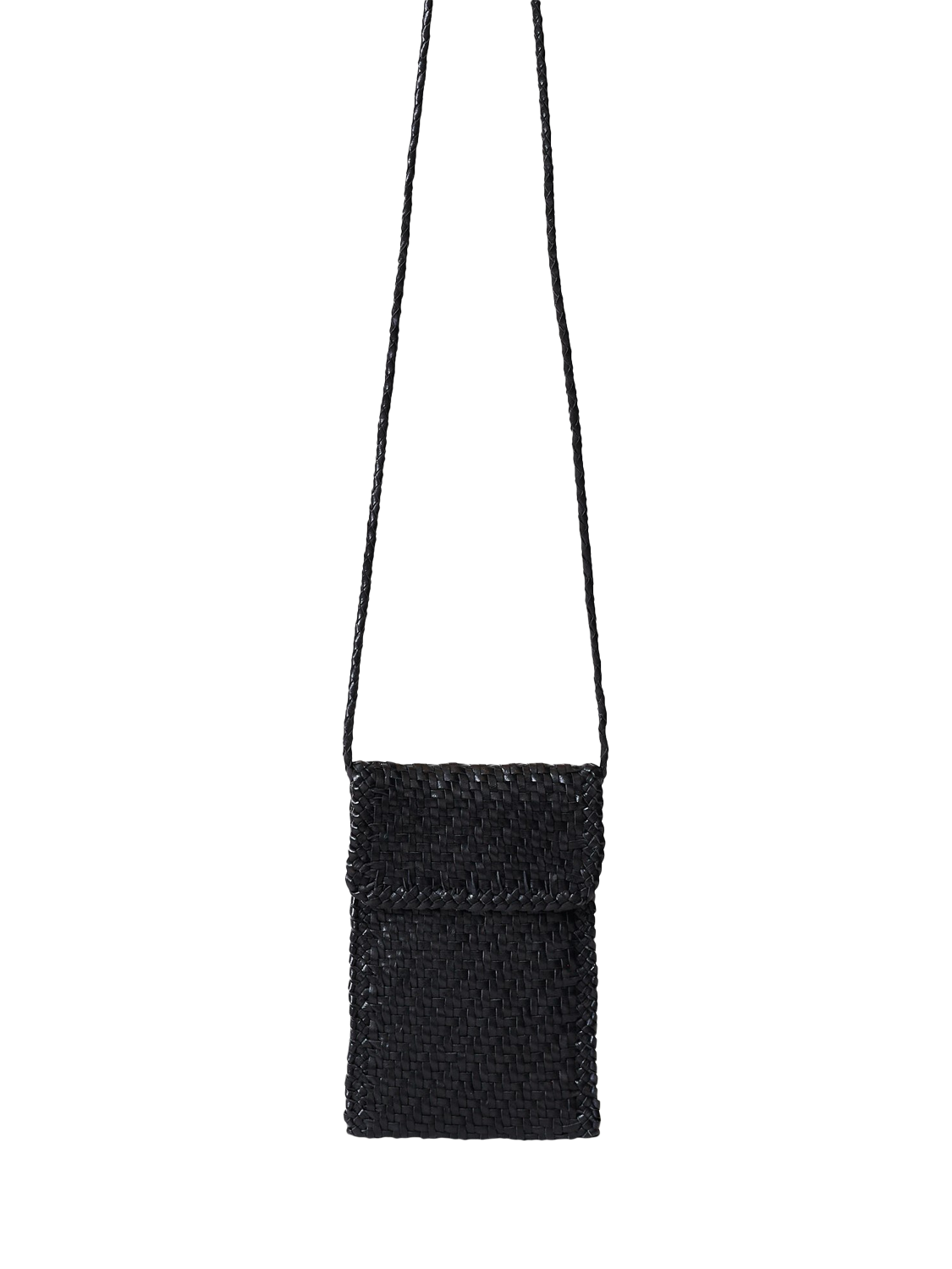 Product image 1 of 2, which shows Dragon Diffusion Sequin Crossbody Leather Phone Bag, Black
