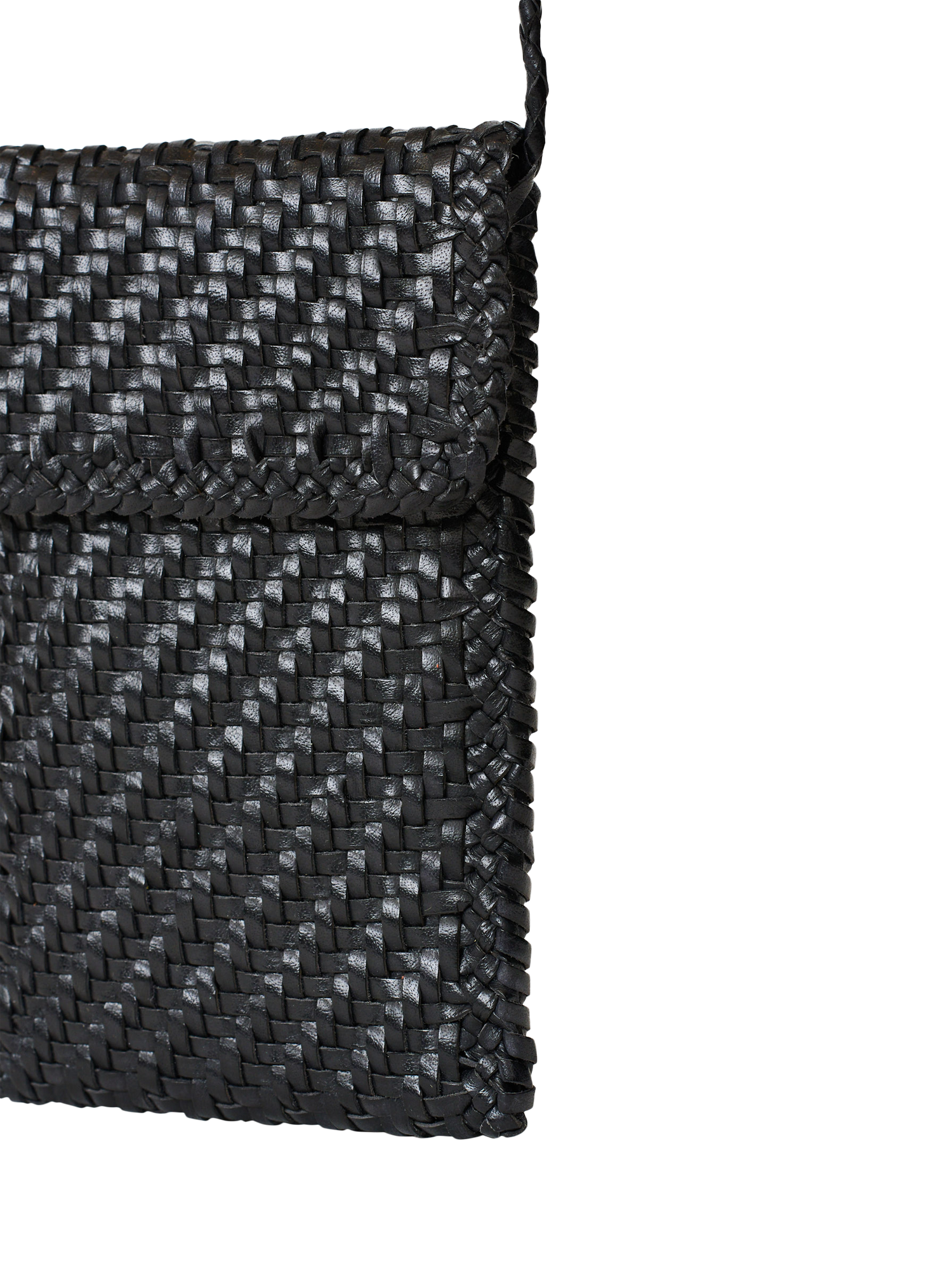 Product image 2 of 2, which shows Dragon Diffusion Sequin Crossbody Leather Phone Bag, Black