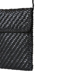 Dragon Diffusion Leather Crossbody Phone Bag - view 2, Black