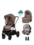 Cosatto Giggle 4 Pushchair, Carrycot and Tote i-Size Baby Car Seat Bundle