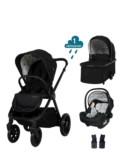 Cosatto Giggle 4 Pushchair, Carrycot and Tote i-Size Baby Car Seat Bundle, Foxed