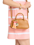 kate spade new york Snack Time Faux Leather Key Charm, Pink/Multi