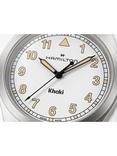 Hamilton H69301110 Khaki Field Quartz Unisex Bracelet Strap Watch, White/Silver