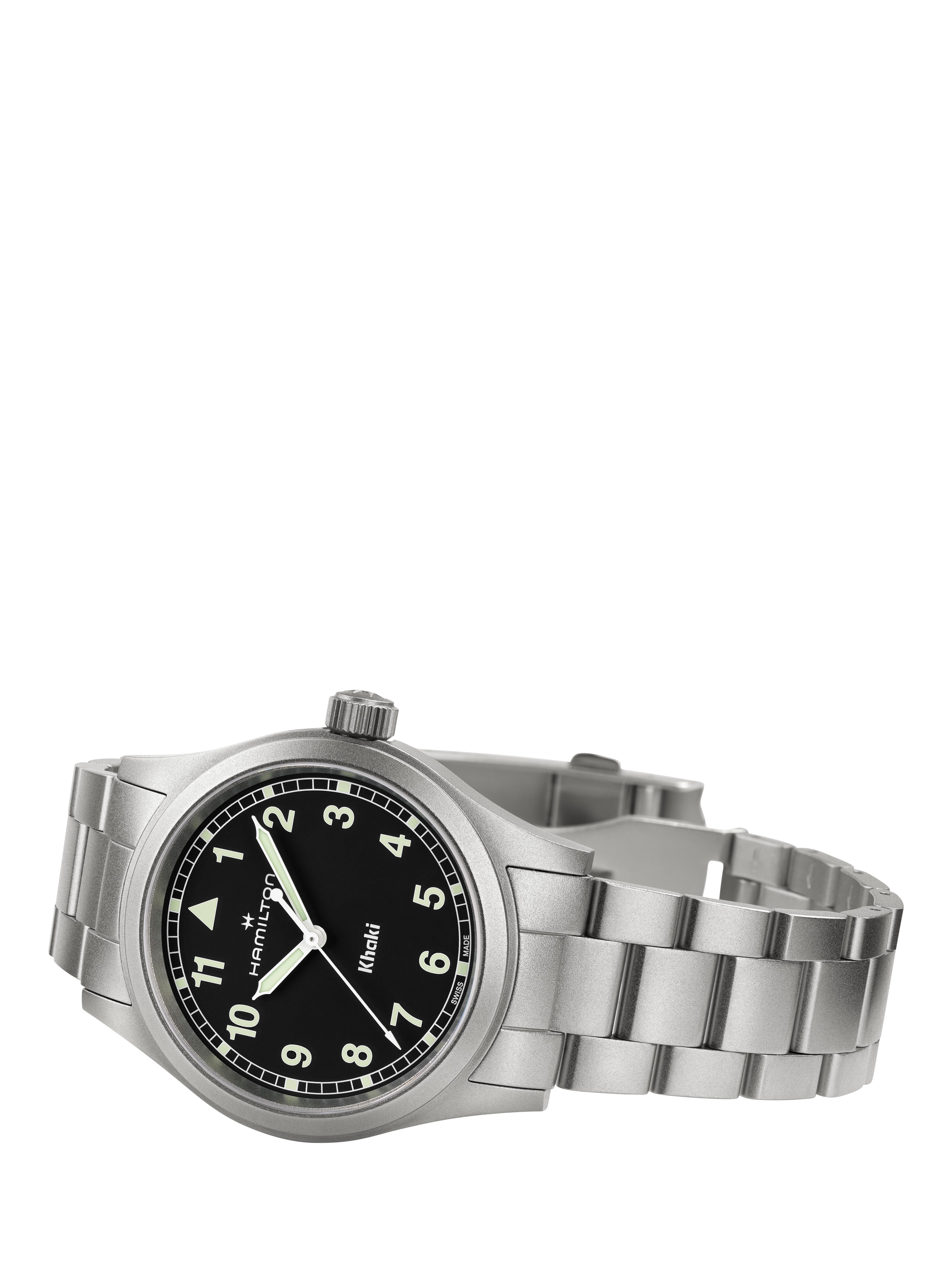 Product image 3 of 5, which shows Hamilton H69301130 Unisex Bracelet Watch, Black
