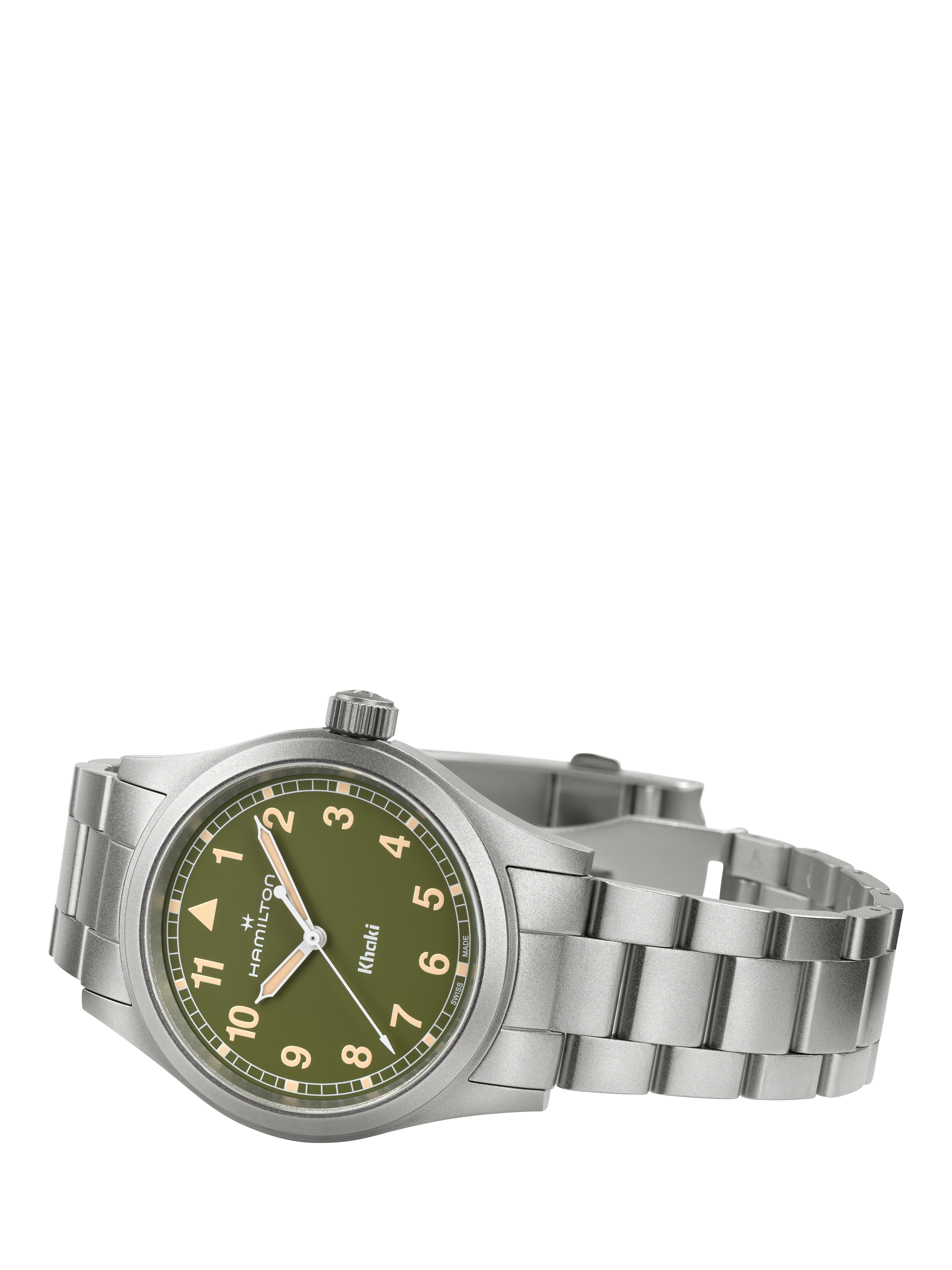 Product image 3 of 5, which shows Hamilton H69301160 Unisex Bracelet Watch, Green