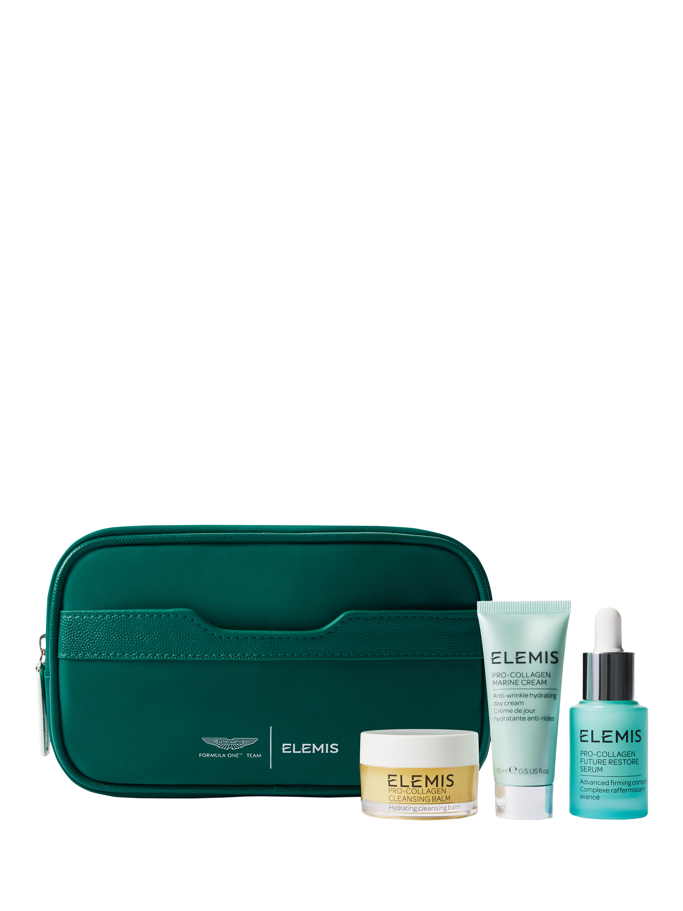 Product image 1 of 3, which shows Elemis x Aston Martin Aramco Formula One™ Team Iconic Discovery Skincare Collection