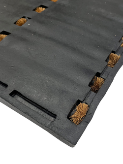 John Lewis Rubber Coir Scraper Door Mat, Black - view 2, Black