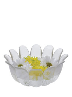 Dartington Crystal Daisy Heirloom Glass Bowl, 21.5cm, Clear - view 2, 