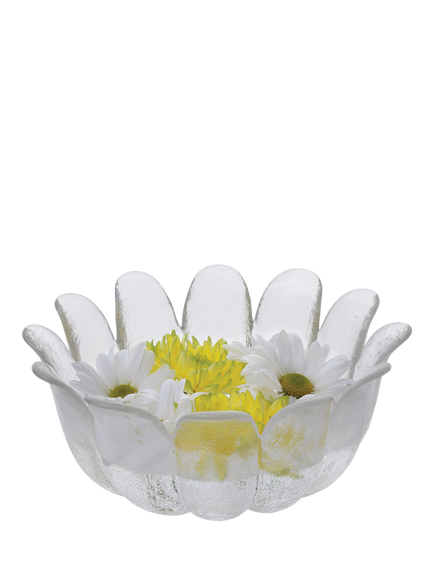 Dartington Crystal Daisy Heirloom Glass Bowl, 21.5cm, Clear - view 2, 