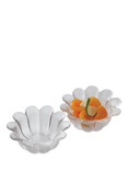 Dartington Crystal Daisy Heirloom Glass Dish, Set of 2, 16cm, Clear