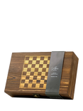 Selbrae House Wood Games Set with Pheasant Hip Flask