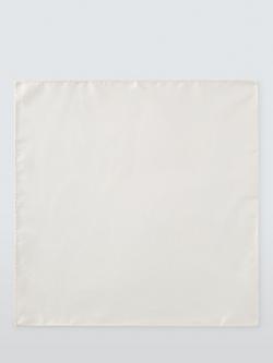 John Lewis Silk Pocket Square, White