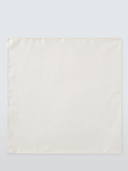 John Lewis Silk Pocket Square, White
