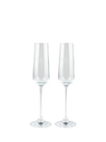 Selbrae House Heart Glass Champagne Flutes, Set of 2, 296ml, Clear