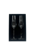 Selbrae House Heart Glass Champagne Flutes, Set of 2, 296ml, Clear