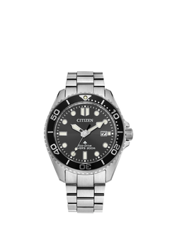 Citizen BN0261-51E Men's PROMASTER Diving Bracelet Strap Watch, Black, Black