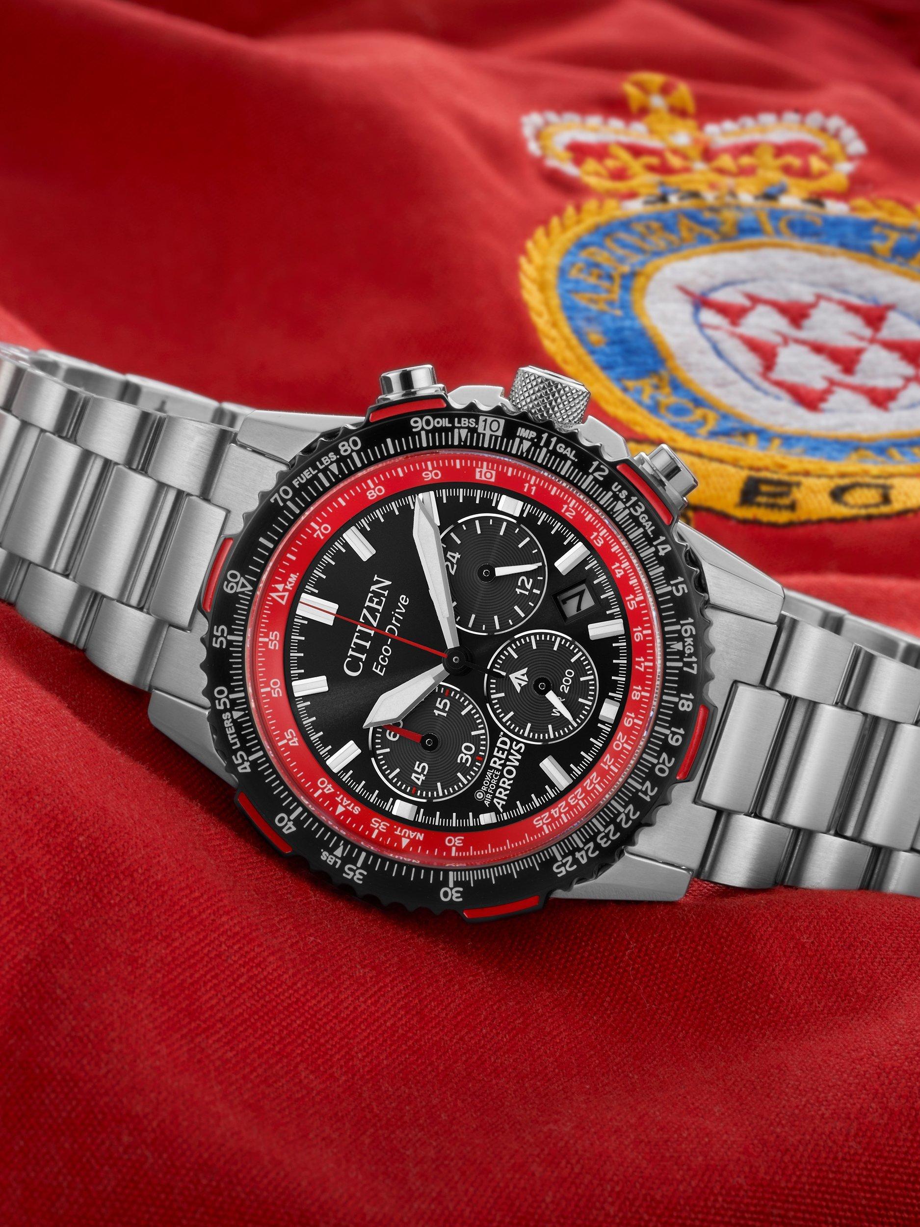 Product image 5 of 10, which shows Citizen CA4666-56E Men's Red Arrows Bracelet Strap Watch, Black