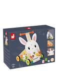 Janod Wooden Bunny Rabbit Trolley Baby Activity Toy