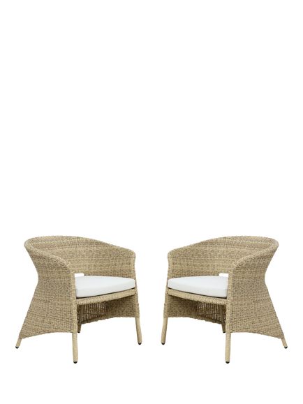 KETTLER Palm Garden Dining Chair, Set of 2, Natural, Natural